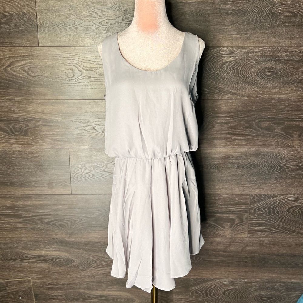 REVOLVE Three Eighty-Two Sleeveless Flounce Dress, Gray/Taupe. Size Medium. NWT!